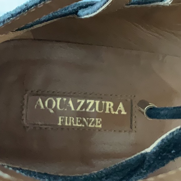 Aquazzura Belgravia lace up flats black suede  Size 39 US size 9) - Picture 9 of 11